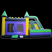 [GB495]Lila Inflatable Bounce Slide Kombination